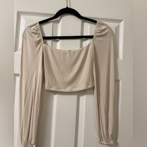 Sunday Best Cream Crop Top